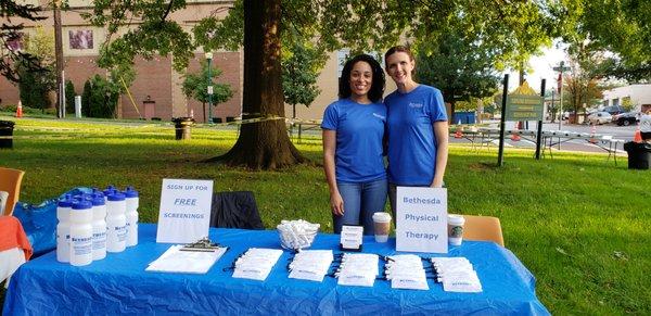 Our physical therapists, Tamika and Allison at the Kensington 8K, 2018.