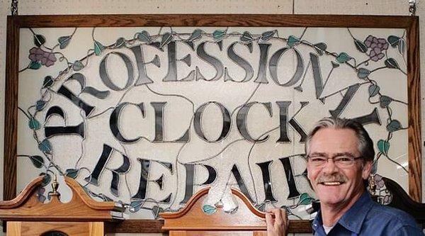 Rick the professional clock repair man