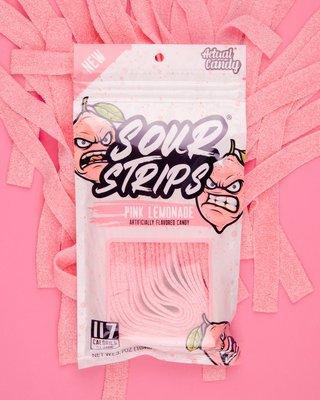 Pink lemonade sour strips