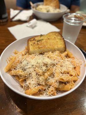 Build your own pasta. Penne w/ Creamy Marinara & Mushrooms pictured here