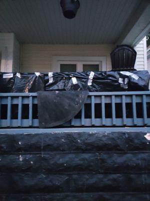 this is the drywall left on out porch that we had to bring onto the porch