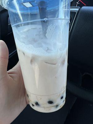 Milk tea boba tasted watered down