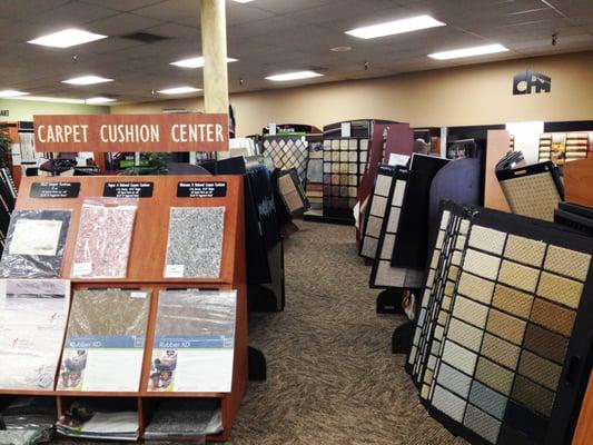 Carpet displays at Contract Furnishings Mart Tacoma, WA