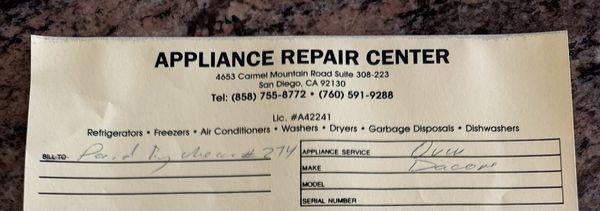 Appliance Repair Center