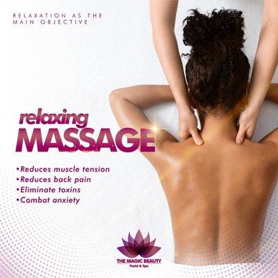 The relaxing massage is a manual therapy