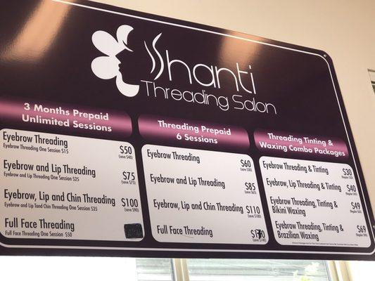 Threading prices