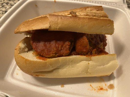 Meatball Sandwich Sub where's the cheese?