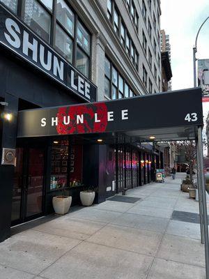 Exterior of Shun Lee West in NYC. 43 West 65th Street. Photo taken Saturday, Dec 30, 2023.