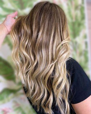 Balayage and beach waves