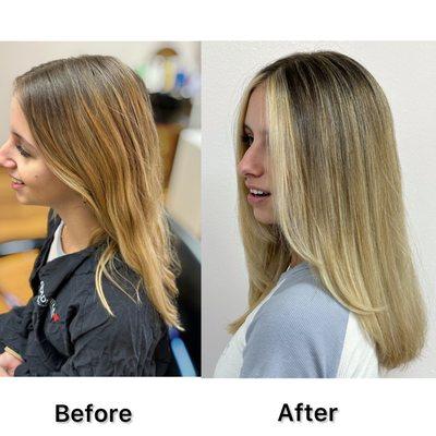 Highlights and cut at Sarah Rosenow Salon in Bellevue, WA.