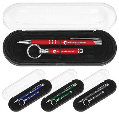 Delane Luster Pen & Showcase Keychain Gift Set