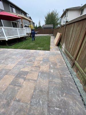 100% finish paver patio