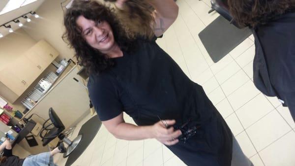 This is Judy Tyler! !! Best hair dresser in the world!!!! Im pretty sure her comb is a magic wand!!!!