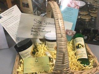 We customize gift baskets for any occasion along with a gift certificate for any of our spa services