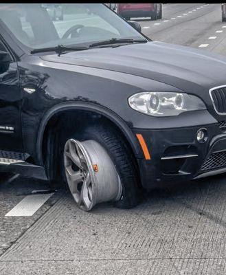 Pic of my car on I-405 before state patrol and Superior Towing came to the rescue.