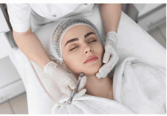 Microdermabrasion is a non-invasive that help to gently exfoliate the dead skin cells to enhance overall skin tone and texture .