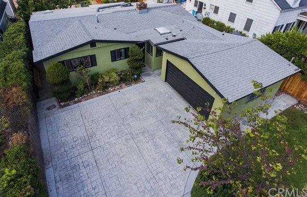 Bird's eye view of home, near Pasadena Bungalow Heaven