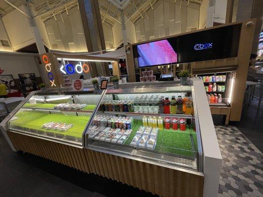 Display case - Inside Newport Mall food court