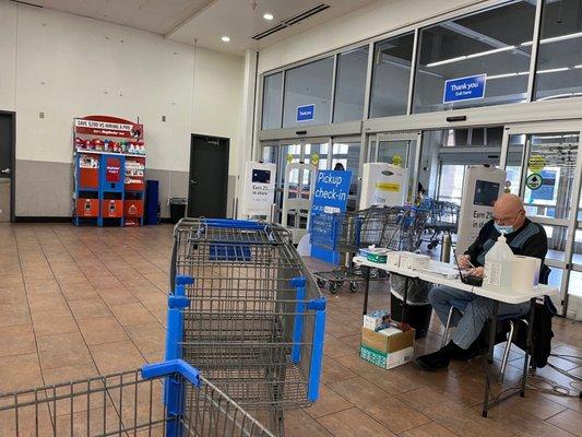 They use a heavy amount of carts to block one entrance. So there's only one way in and one way out. Fire marshal showed up. Lol.