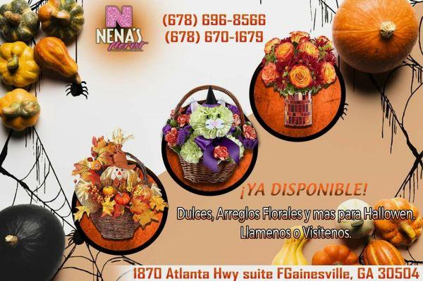 Halloween is here you can order on line www.nenasflorist.com