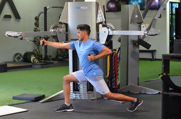 Coach Julio demonstrating a push-pull technique