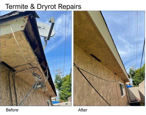 Our in-house crews of skilled carpenters specialize in termite and dryrot damage repairs.