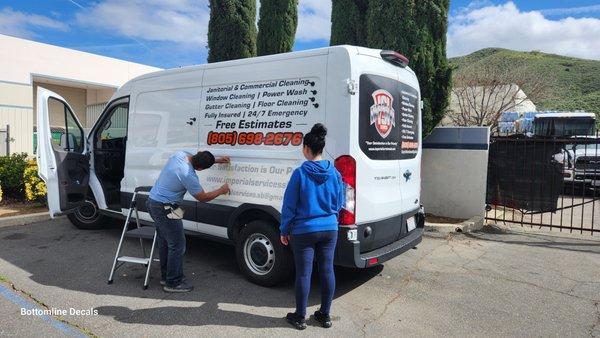 Spot Graphics and Window Perforated Film installed for Imperial Services serving LA & Ventura County