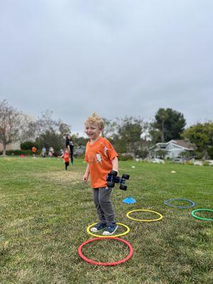 playing soccer games