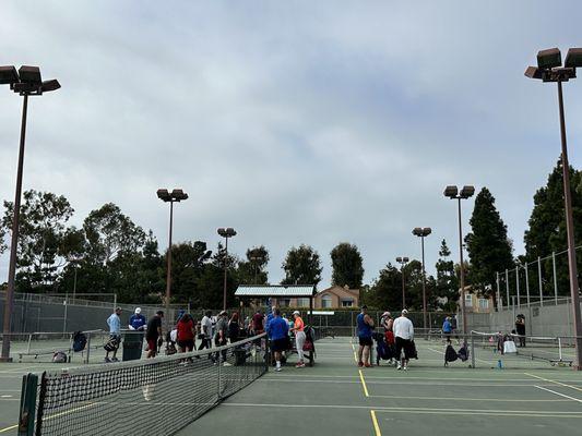 Watching Pickleball Tournament