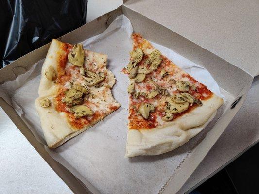 2 slices of Mushroom Pizza