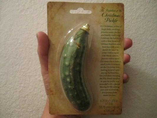 This pickle ornament was the coolest thing I've got at Dollar Tree so far...LOL