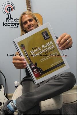 Guitar division director Bryan showing off the new Music Factory Guitar book