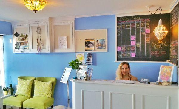 Reception Area at the Yoga Studio at 3 Elements.