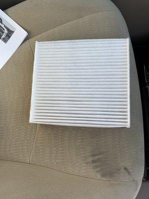 $20 paper filter that they replaced my $45 reusable cabin air filter with.