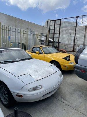 White Miata was the rebuild car