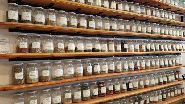 Tons of different herbs and goodies to choose from.