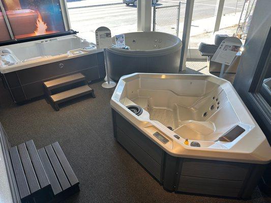 San Mateo showroom section for HotSpring hot tubs