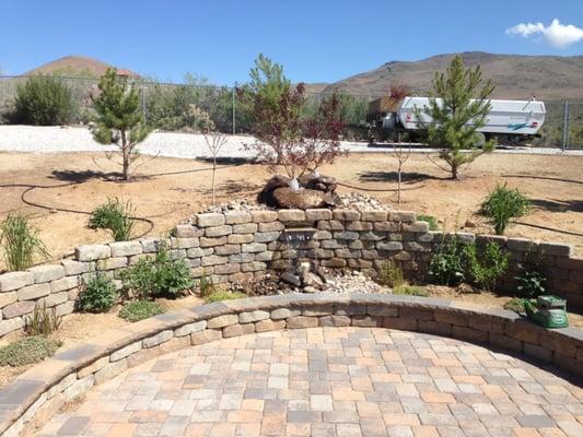 Water Feature & Paver Patio