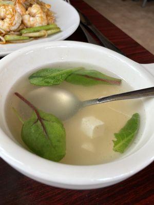 Side soup with clear noodles