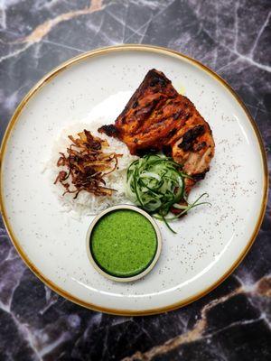 Grilled Chicken with mint sambal and fresh Cucumber Salad