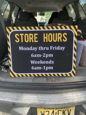 Store Hours!