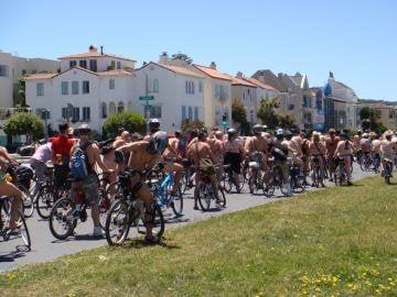 A little visit from the Naked Bike Riders!