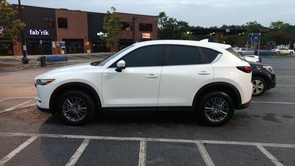 2017 Mazda CX 5.  White with Black