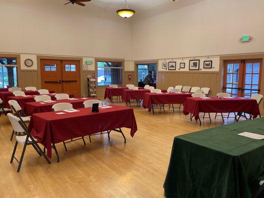 Auditorium set up for a meeting