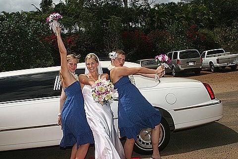 This bride is having a whole lot of fun!