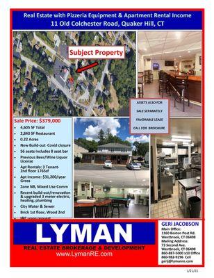 Pizza Restaurant closed Covid 3/2020. Rental income. Lease or Sale.