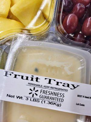 Mold in the fruit plate dip (I didn't buy it but was in stock)