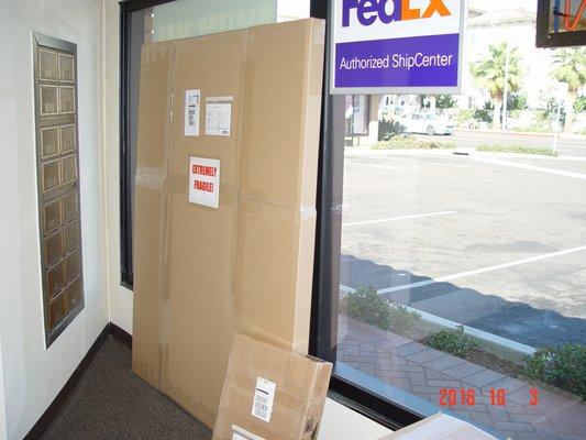 Packed & Shipped Large Painting to Hong Kong via DHL Express