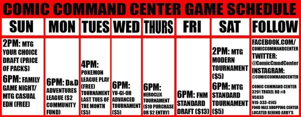 game sched