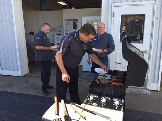 Summertime Friday lunch bbq at Handy GMC